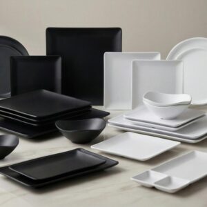 Collection Matt Black & White en mélamine